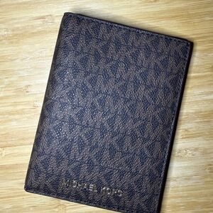 Michael Kors Dark Brown Monogram Passport Cover